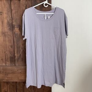 NEW Soma Most Loved Cotton Sleepshirt Womens XL Purple Short Sleeve Soft